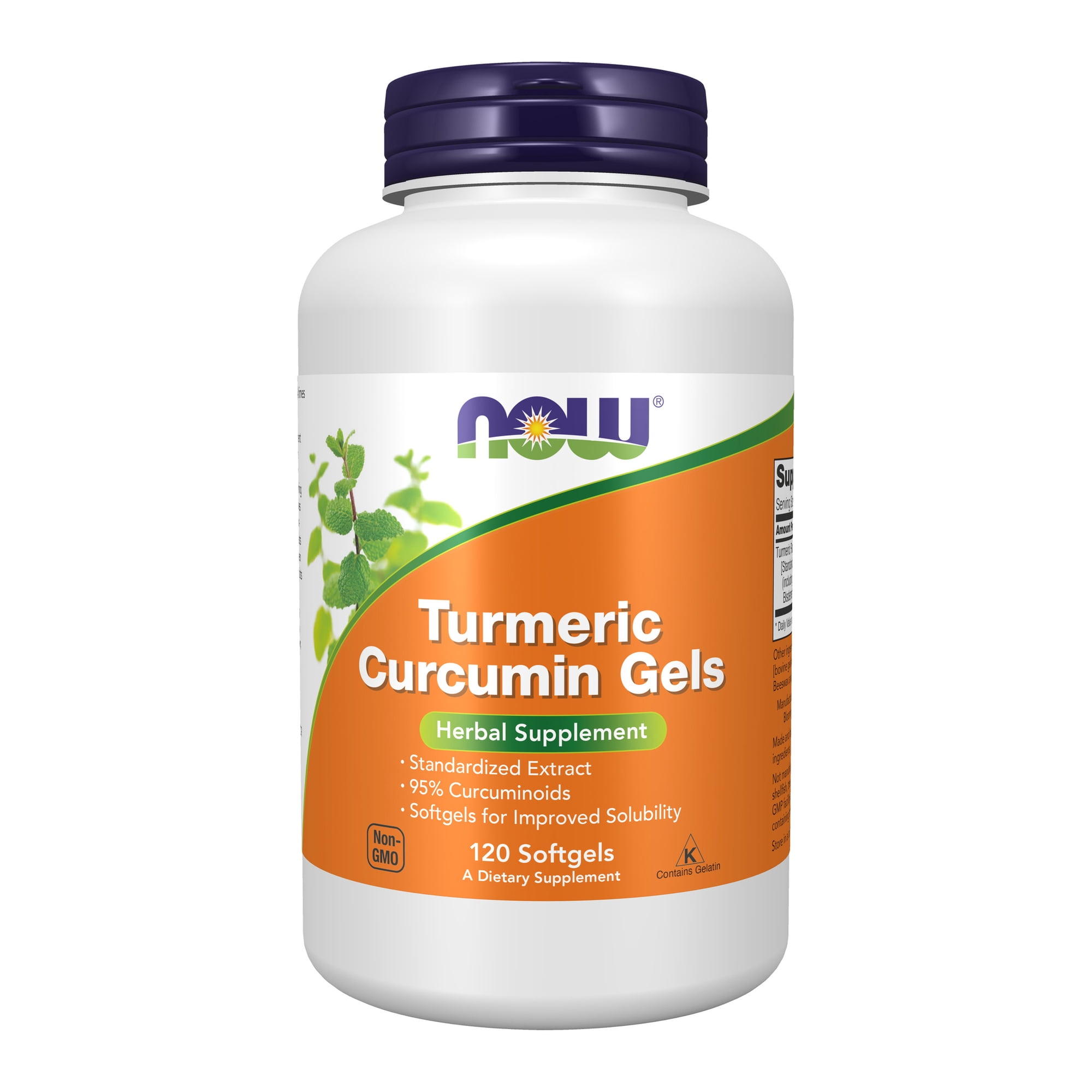 NOW Supplements, Tumeric Curcumin (Curcuma longa) Gels, Standardized Extract, Herbal Supplement with 95% Curcuminoids, 120 Softgels