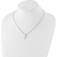thumbnail image 4 of Sterling Silver Rh Plated White Ice .02Ct. Diamond Necklace Made In India qw218-18, 4 of 5