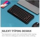 thumbnail image 5 of Seitruly Teclado de computadora inalámbrico con soporte para teléfono Perilla multimedia Ratón a prueba de salpicaduras Silencio Escritura Juegos de teclado y mouse para computadora Negro NO2, 5 of 6