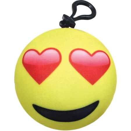 iscream X-Pressive! Emoji Mini Microbead Pillow Backpack Charm - Candy Scented Heart Eyes