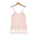 thumbnail image 4 of Chaleco Mujeres Casual Cami Hollow Out Crochet Beach Tank Top Cover Traje de baño Bikinis de playa Cgtredaw Rosa T L para Mujer, 4 of 8