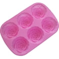 thumbnail image 4 of Paquete de 4 moldes de silicona YONGSHENG forma de rosa 6 cavidades, 4 of 5