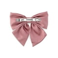 thumbnail image 2 of Time and Tru Women's Fabric Bow Hair Barrette, Pink, 2 of 5