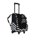 thumbnail image 3 of World Traveler 18-inch Rolling Pet Carrier Backpack - Fuchsia White Chevron, 3 of 3