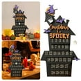 thumbnail image 2 of Inteprter Calendario de ataúd de Halloween de madera negro Adorno de cuenta atrás para fiestas navideñas duradero y duradero negro Type1 NO1, 2 of 6