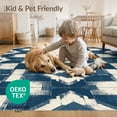 thumbnail image 4 of ODIKA 8'x10' Washable Area Rug Pvc Faded Bottom Symmetrical Shapes Edges Splicing Furnishing for King Size Bedroom Under Bed, Master Suite, Non-Shedding, Easy Care, 4 of 7