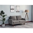 thumbnail image 2 of JERFIT Modern Gray Loveseat Sofa with Solid Wood Frame, Plush Microfiber Fabric for Cozy Living Room, Bedroom, 2 of 7