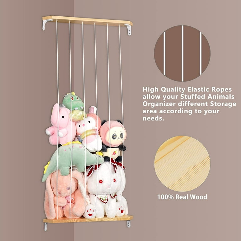  Stuffed Animal Storage Wood Corner Plush Toys Holder
