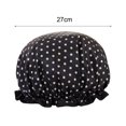 thumbnail image 6 of SPRING PARK Shower Cap Women Flower Printed Bath Hat Hair Polyester Elastic Bath Cap Waterproof Bathing, 6 of 6