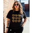 thumbnail image 3 of T Shirts for Women Short Sleeve Cotton Crewneck T-Shirt, Sunflower Leopard Print Love Heart Tee Tops Casual Basic T-Shirts, XS-5XL Black 5XL, 3 of 7