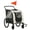 White, variant on 2-in-1 Pet Bike Trailer for Small Dogs, Road-Visibility Bicycle Stroller, Weather-Strong Bike Wagon Trailer Sidecar Attachment, Red