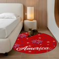 thumbnail image 2 of Round Rugs 3Ft, USA Independence Day Round Area Rug Washable Indoor Throw Carpet, Red Fireworks Stars Small Non Slip Circle Rug for Bedroom Living Room Home Decor Aesthetic, 2 of 8