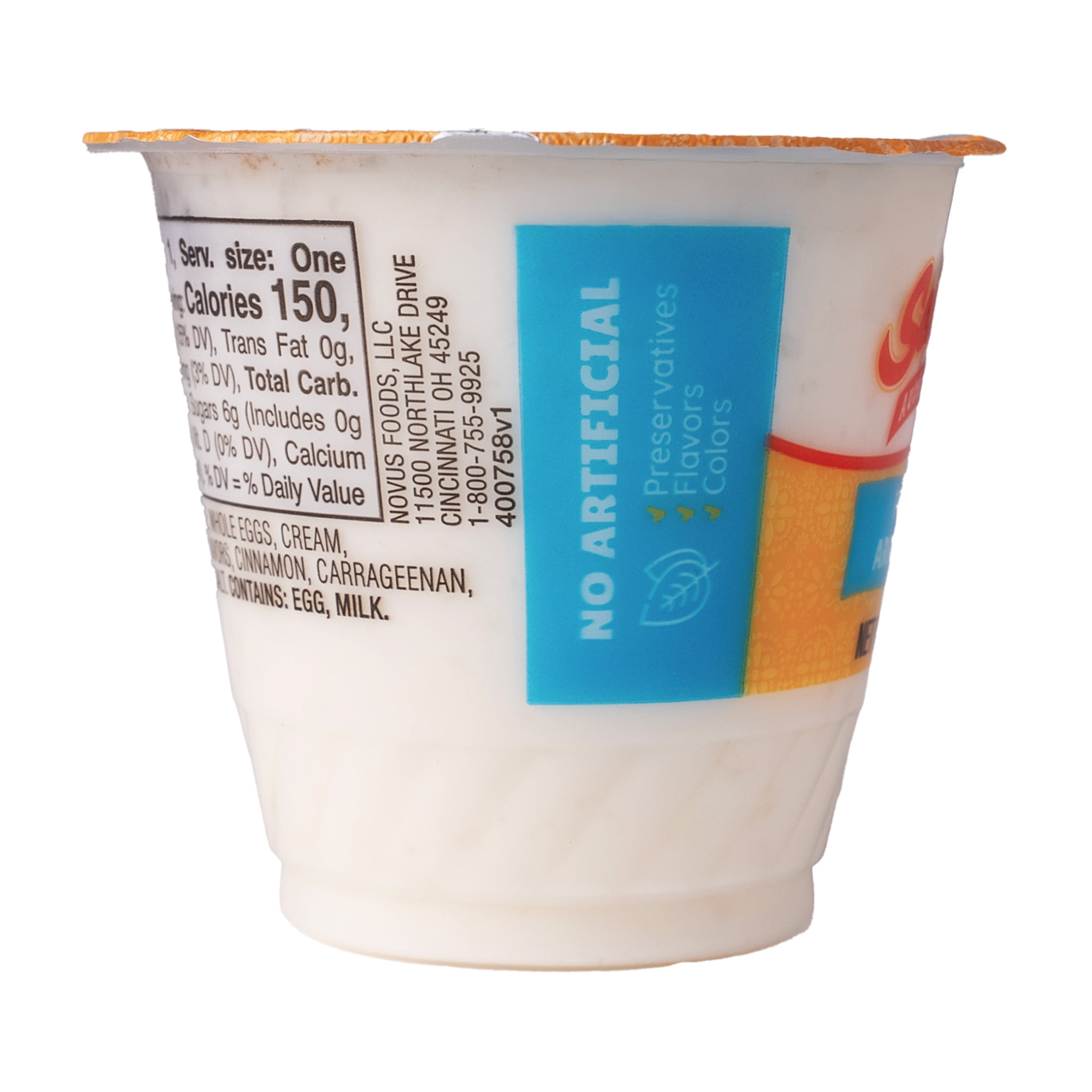 Senor Rico Zero Sugar Added Rice Pudding, 7 oz Serving Size, Plastic Cup, Refrigerated, Gluten-Free