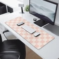 thumbnail image 2 of Pastel Checkered Desk Mat - Aesthetic Office Decor, Extra Large Mouse and Laptop Pad, Game Mat - Modernize Your Workspace, Measures 31.5x11.8in., 2 of 7