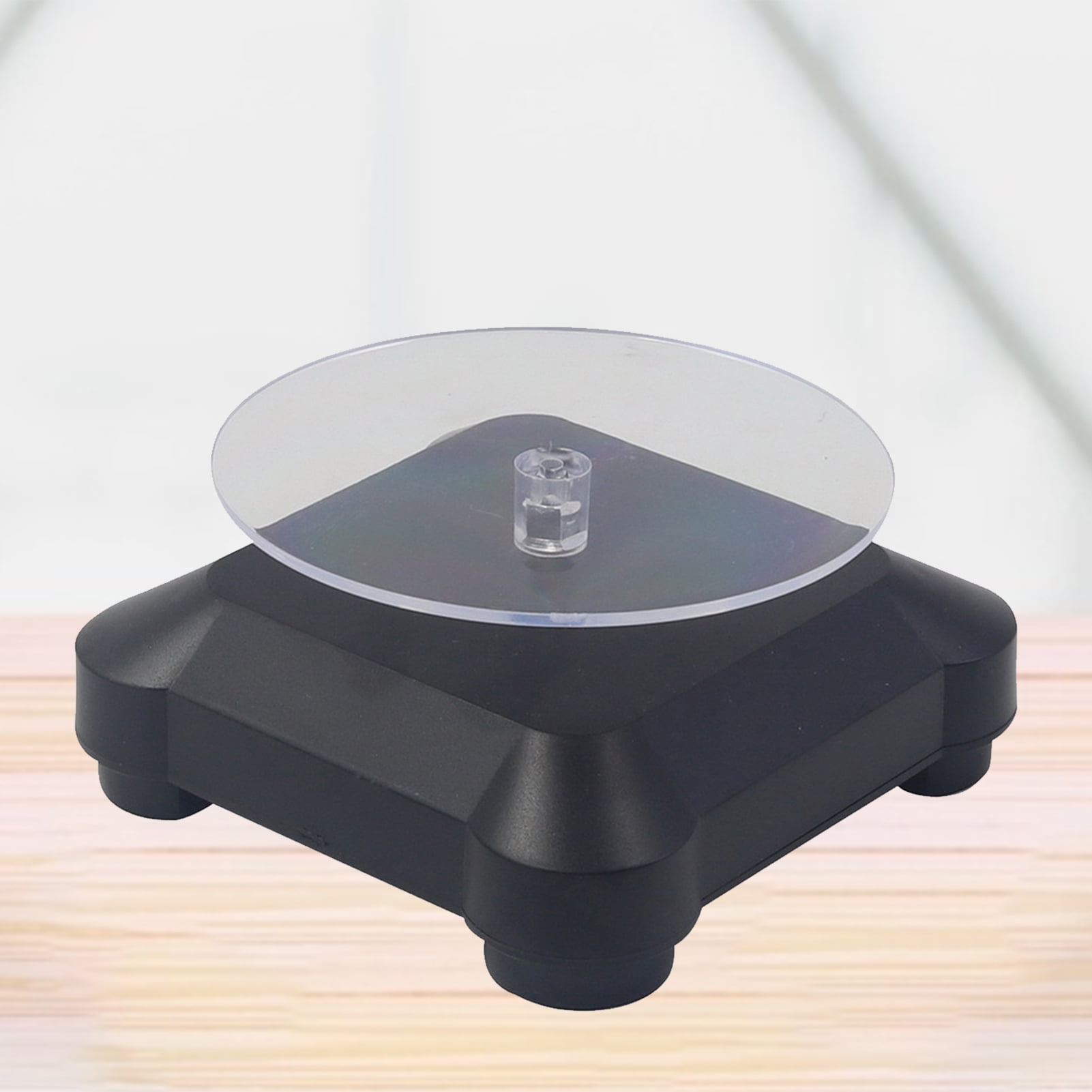 Porfeet Display Support Wireless Anti-slip Plastic 360 Degree Electric  Rotating Turntable Display Base for Model,4 
