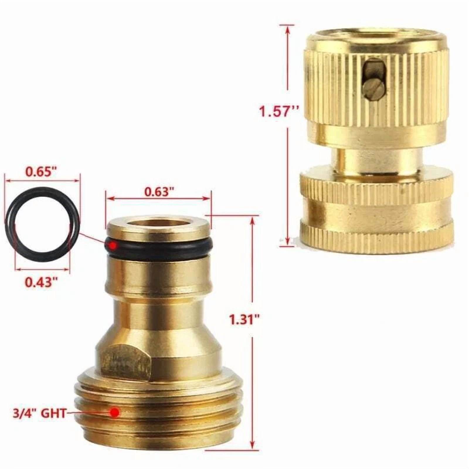 CRESTIN- 2 Set Garden Hose Quick Connect 3/4" Garden Hose Fit Female Male Brass Connector