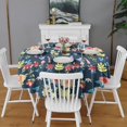 thumbnail image 2 of Pioneer Flower Floral Print Pattern Round Tablecloth 60"x60",Wrinkle Wipeable Table Cloth for Kitchen Dining Room Picnic Patio Party, 2 of 6