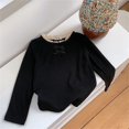 thumbnail image 3 of KAUOD Girls Knit Stretchy Sweater Ribbed Thermal Crew Neck Pullover Tops Clothes Kids Toddler Long Sleeve Shirt Outfits, 3 of 3