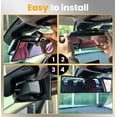 thumbnail image 6 of Rear View Mirror, Chrome Anti-glare Panoramic Rear Mirrors Universal 12 Inch Convex Car Interior Clip on Extra Big Wide Angle Rearview Mirror Extender to Reduce Blind Spot for Car SUV Trucks, 6 of 7