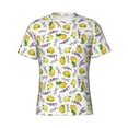thumbnail image 3 of Naloa Lavender Flowers Men's T-Shirt Sport T-shirt Men's Basic Tee Casual Men's Shirt, Round Neck, Short Sleeves - Large, 3 of 5