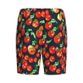 thumbnail image 4 of Picia Tomatoes Pajama Shorts for Men, Men's Pajama Bottoms, Sleepwear,Short Pajama Pants-X-Large, 4 of 9
