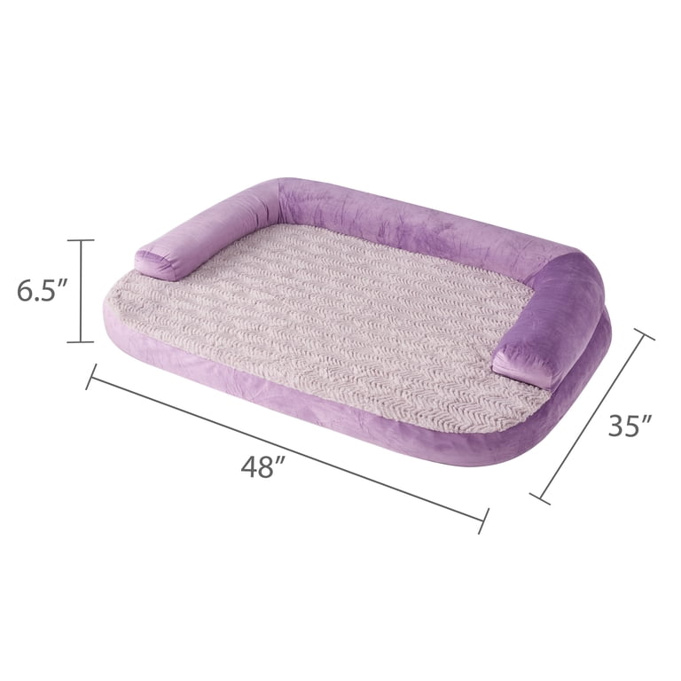 Vibrant Life Round Corner Sofa Style Dog Bed, 35" x 48" photo 4