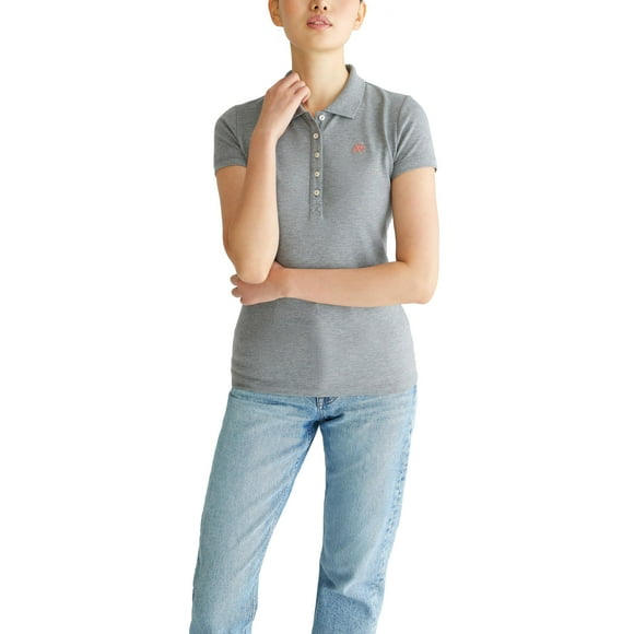 Camisa AEROPOSTALE Aero A87 Polo para mujer, color gris medio