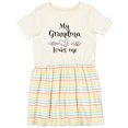 thumbnail image 3 of Inktastic My Grandma Loves Me Heart Grandchild Girls Toddler Dress, 3 of 5
