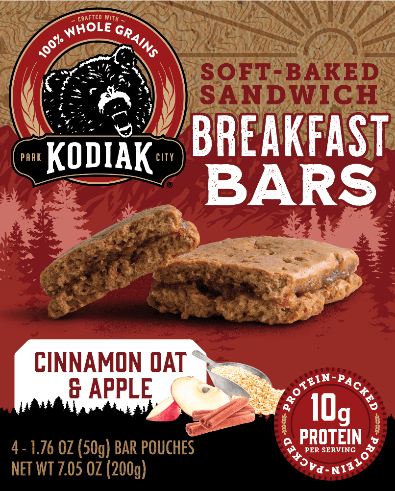 Kodiak Breakfast Bar Cinnamon Oat & Apple 4 Pack