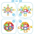 thumbnail image 4 of 88 PCS Upgrade Magnetic Blocks, Gifts for 3 4 5 6 7 8 9 Year Old, Magnet Building Blocks for Kids, Girls & Boys, Christmas Gifts for Kid(Multicolor,Large Size), 4 of 8