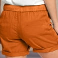 thumbnail image 4 of BLVB Womens Summer Shorts Casual Trendy Folded Hem Short Pants Elastic Waist Drawstring Cargo Shorts with Pockets, 4 of 5