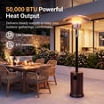 thumbnail image 4 of FOOWIN 50,000 BTU Patio Heater for Outdoor Use, Outdoor Heater with Round Table, Wheels, Protection System, Bronze, 4 of 10