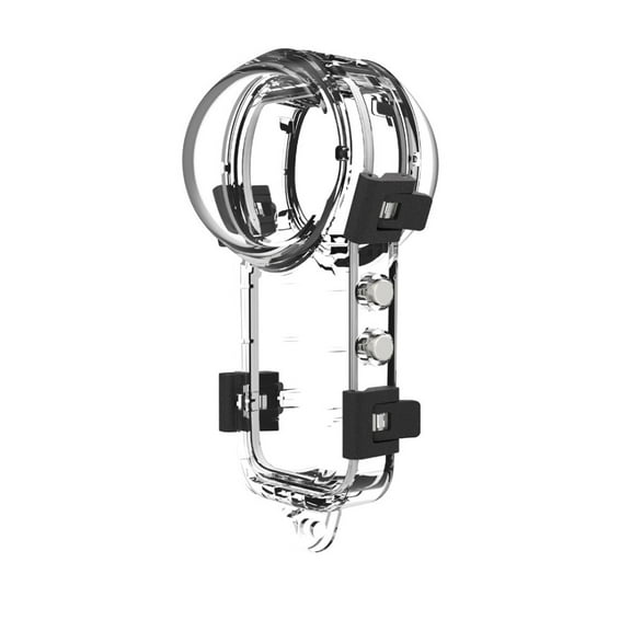 Invisible Waterproof Dive Case for Insta360 X5 - Bigcan 360 Action Camera Housing with Dual Seal Rings, Spherical Lens Design, Metal Button Lock, Universal Mount for Underwater Shooting