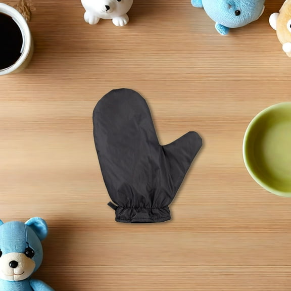 TABLZONE 2Pcs Ironing Steamer Gloves Black Heat Resistant Washable Anti Scald Protective Mitt for Home