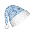 thumbnail image 2 of Fuzoiu Winter Paisley Pattern Print Santa Hat Christmas Hat for Adults,Santa Hats with Pompom, Unisex Xmas Holiday Hat for Christmas New Year Festive Party Supplies, 2 of 6