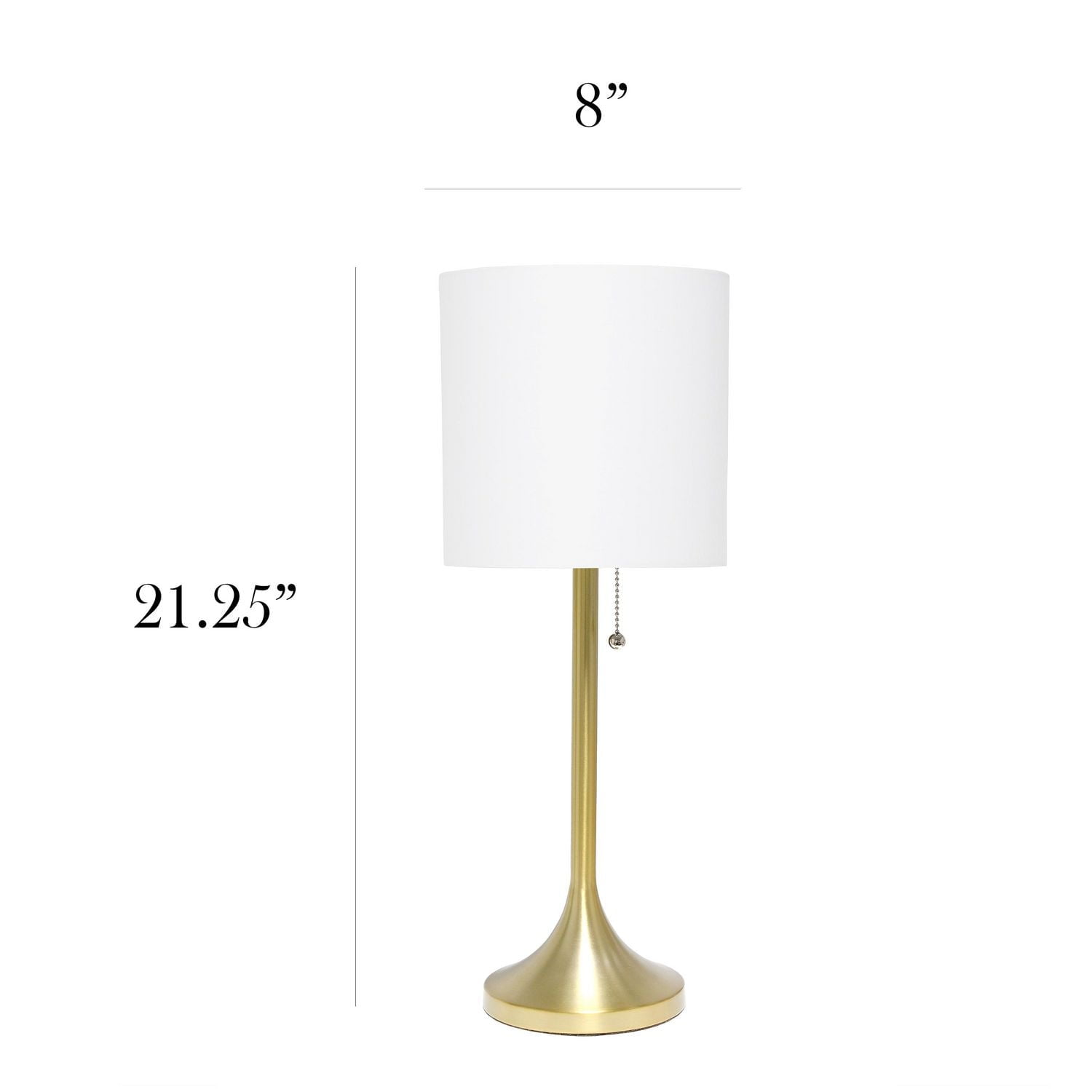 Lampe de table conique Simple Designs avec abat-jour en tissu