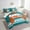 Orange Teal, variant on 7Pcs Football City Themed Comforter Sets Twin, Sports Style Bedding American Football Lovers Bedding Set With 2 Pillowcases & 2 Throw Pillow Covers, Christmas Gifts Bed Set (Dallas)