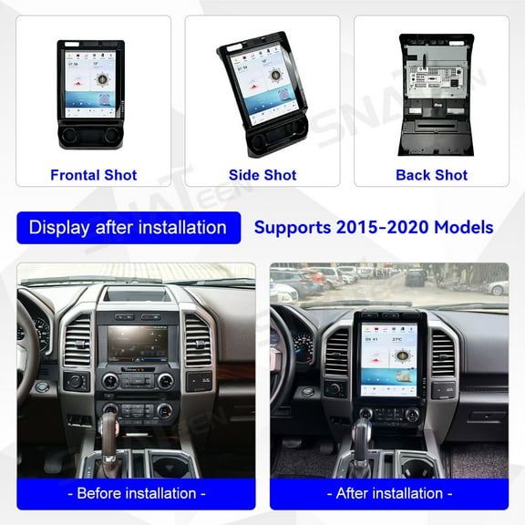 SNATEEN 12.1 inch Android Car Radio Multimedia Player for Ford F150 2015 2016 2017 2018 2019 2020 Stereo Upgrade Carplay Touch Screen GPS Navigation Universal Head Unit Audio Display Receiver