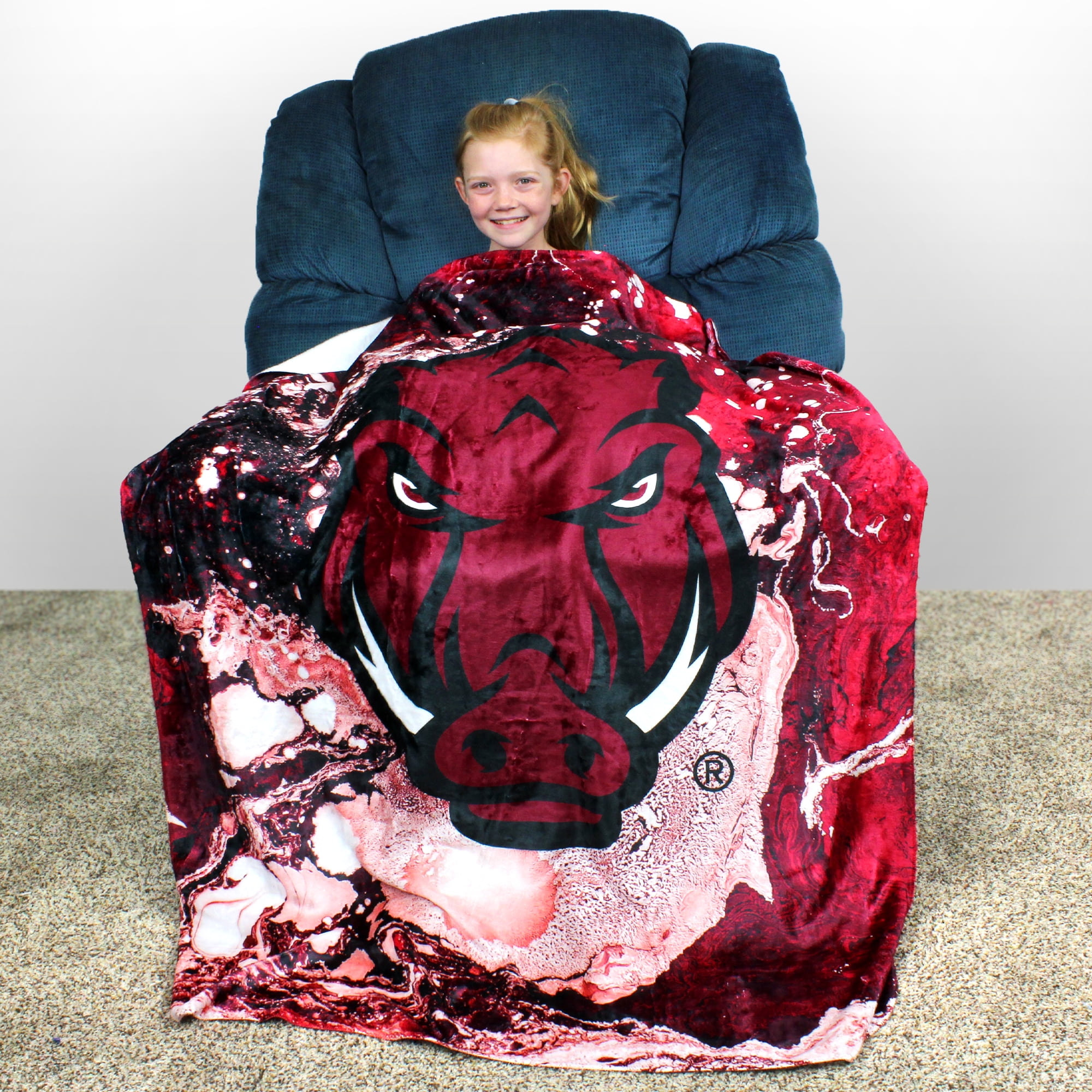 College Covers Arkansas Razorbacks Sublimated Soft Throw Blanket, 42" x 60"