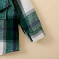 thumbnail image 6 of Odeerbi Toddler Winter Coat Kids Boys Girls Outerwear Jackets Flannel Shirt Jacket Plaid 2025 Long Sleeve Lapel Button Down Shacket Shirts Coats Fall Tops Green, 6 of 7