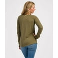 thumbnail image 2 of Boxercraft BW3166 Women's Solid Preppy Patch Tee-Olive-2XL, 2 of 4