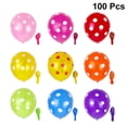 thumbnail image 5 of KAKOWELY 100 globos de látex gruesos de 12 pulgadas con lunares, inflables, para decoración de bodas, cumpleaños y fiestas (colores variados)., 5 of 5