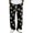 Black, variant on Satingcolo Men's Pajama Pants Halloween Pants With Pockets Pumpkin Bat Print Pants For Men Elastic Jogging Pants