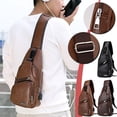 thumbnail image 1 of Fiudx Bolso Bandolera para Hombre y Mujer, Correa de Hombro Ajustable, Diseño con Orificio para Auriculares, Pequeño y Espacioso, Bolso de Viaje para Exteriores, Mochila de Hombro para Senderismo y A, 1 of 7