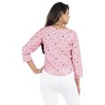 thumbnail image 4 of Bimba Womens 3/4th Sleeve Short Top Sweetheart Neck Top Printed Summer Blouse, 4 of 7
