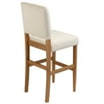 thumbnail image 5 of Leick Home Brax 28" Upholstered Bar Stools, Natural White and Wood, Set of 2, 5 of 18