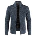 thumbnail image 1 of Cardigan à Fermeture Éclair Décontracté pour Hommes Automne Hiver Mode Confortable Léger pour Usage Quotidien, 1 of 3
