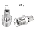 thumbnail image 3 of Conector de tubo de compresión, macho 1/2 NPT x 肖6mm(1/4") de diámetro exterior del tubo con doble férula 3 piezas, 3 of 3