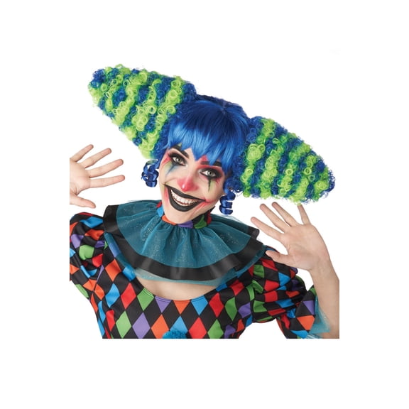 Funhouse Clown Wig (Blue/Green)