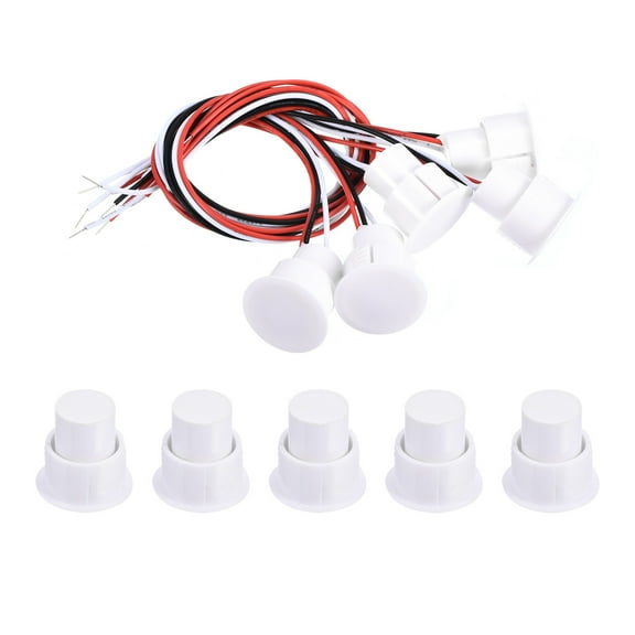 Uxcell Magnetic Reed Switch, 5 Pack NO NC Door Sensor Window Contact Switch, White